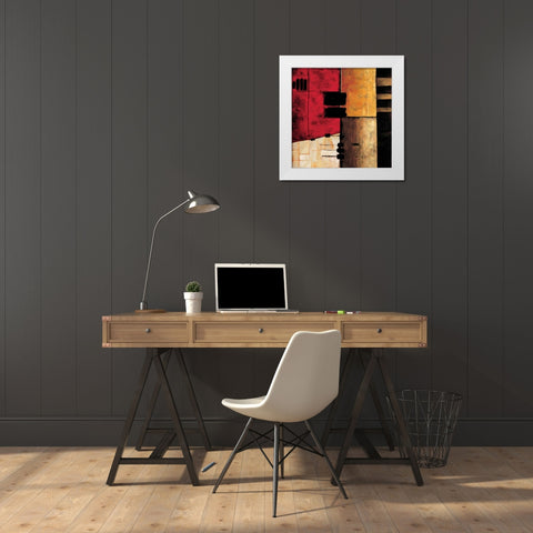 Destination I White Modern Wood Framed Art Print by Hansen, Max