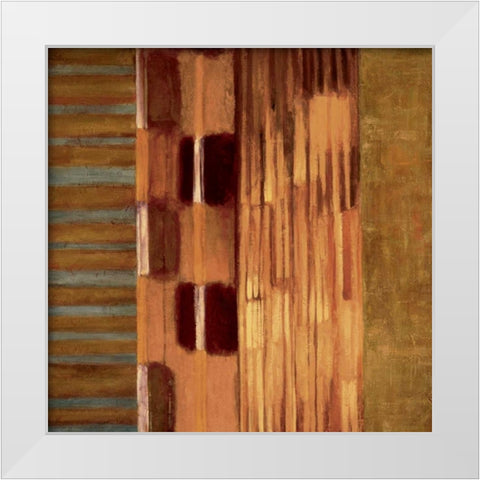 Juxtapose I White Modern Wood Framed Art Print by Hansen, Max