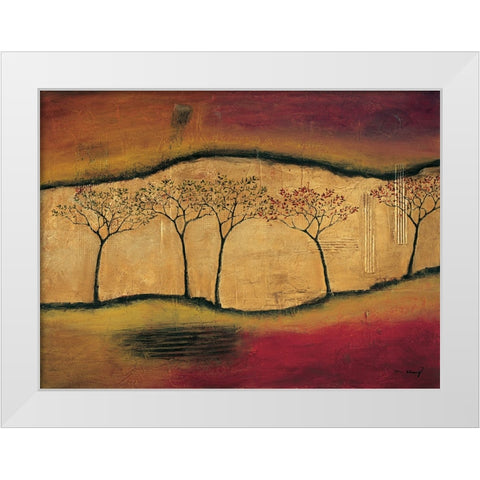 Torn Through II White Modern Wood Framed Art Print by Klung, Mike
