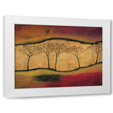 Torn Through II White Modern Wood Framed Art Print by Klung, Mike