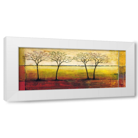 Life Line II White Modern Wood Framed Art Print by Klung, Mike
