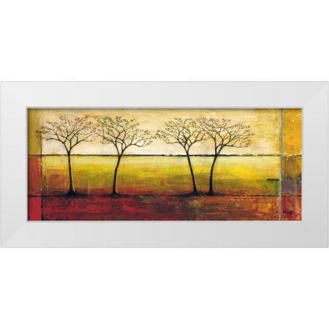 Life Line II White Modern Wood Framed Art Print by Klung, Mike