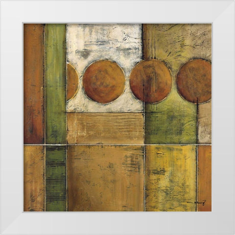 Diversity II White Modern Wood Framed Art Print by Klung, Mike