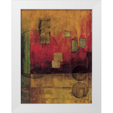 Journey II White Modern Wood Framed Art Print by Klung, Mike