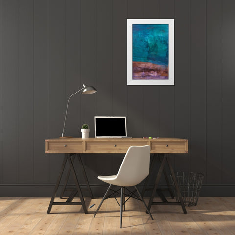 With Intent White Modern Wood Framed Art Print by Oppenheimer, Michelle