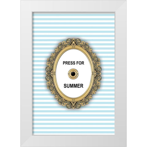 Summer Button White Modern Wood Framed Art Print by Pavlova, Martina