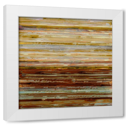 Strata II White Modern Wood Framed Art Print by Shields, Matt