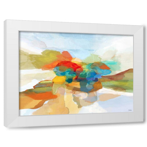 Fracture II White Modern Wood Framed Art Print by Tienhaara, Michael