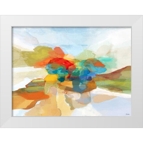Fracture II White Modern Wood Framed Art Print by Tienhaara, Michael