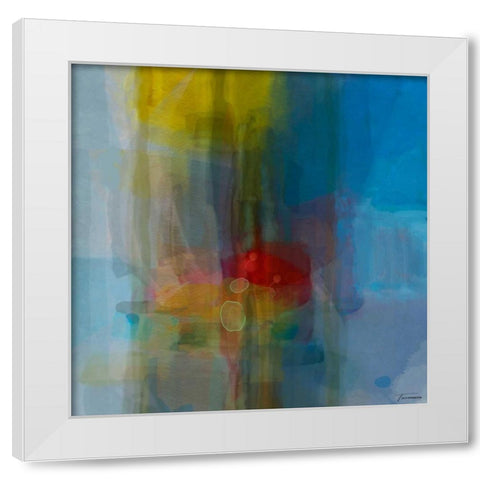Galactic I White Modern Wood Framed Art Print by Tienhaara, Michael