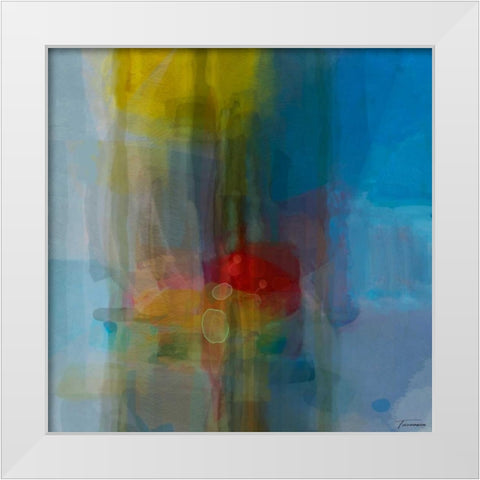 Galactic I White Modern Wood Framed Art Print by Tienhaara, Michael