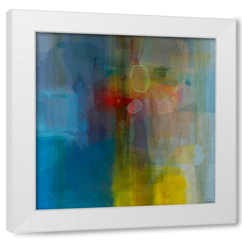 Galactic II White Modern Wood Framed Art Print by Tienhaara, Michael