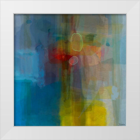 Galactic II White Modern Wood Framed Art Print by Tienhaara, Michael
