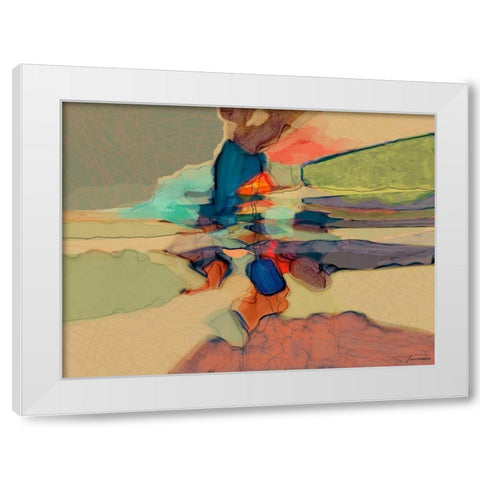Progression III White Modern Wood Framed Art Print by Tienhaara, Michael