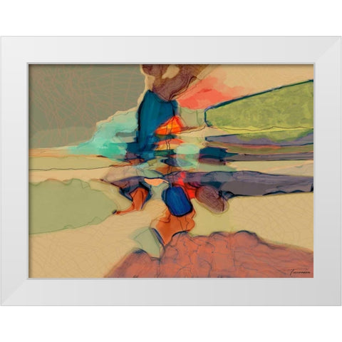 Progression III White Modern Wood Framed Art Print by Tienhaara, Michael