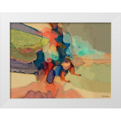 Progression IV White Modern Wood Framed Art Print by Tienhaara, Michael