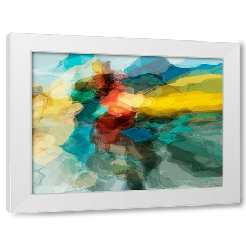 Shapes I White Modern Wood Framed Art Print by Tienhaara, Michael