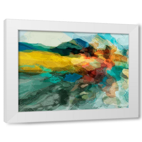 Shapes II White Modern Wood Framed Art Print by Tienhaara, Michael