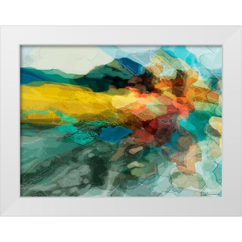 Shapes II White Modern Wood Framed Art Print by Tienhaara, Michael