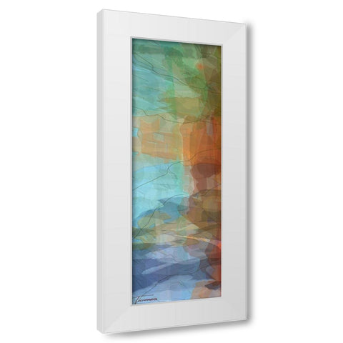 Tryptic Visions Left White Modern Wood Framed Art Print by Tienhaara, Michael