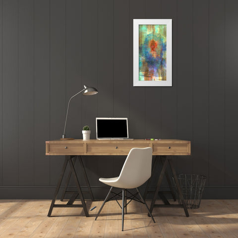 Tryptic Visions Center White Modern Wood Framed Art Print by Tienhaara, Michael