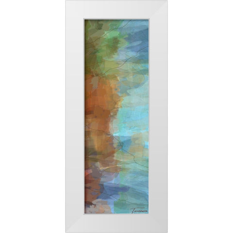 Tryptic Visions Right White Modern Wood Framed Art Print by Tienhaara, Michael