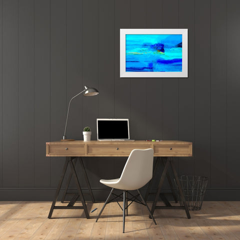 Emanate II White Modern Wood Framed Art Print by Tienhaara, Michael
