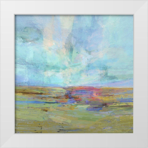 Inclusion I White Modern Wood Framed Art Print by Tienhaara, Michael