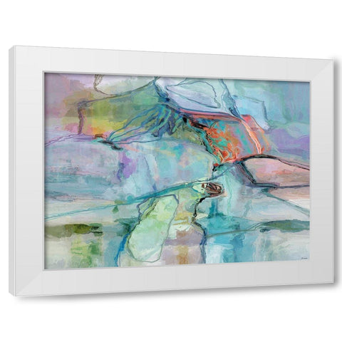 Movement I White Modern Wood Framed Art Print by Tienhaara, Michael