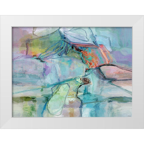 Movement I White Modern Wood Framed Art Print by Tienhaara, Michael
