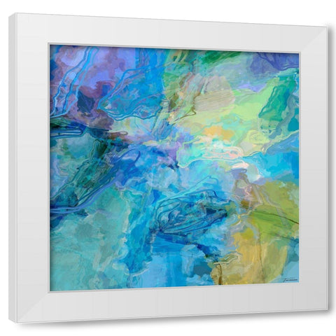 Random II White Modern Wood Framed Art Print by Tienhaara, Michael