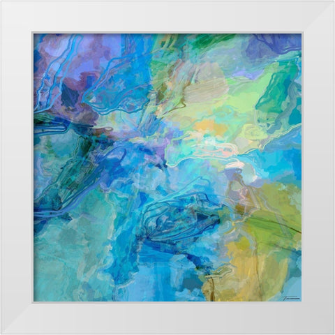 Random II White Modern Wood Framed Art Print by Tienhaara, Michael