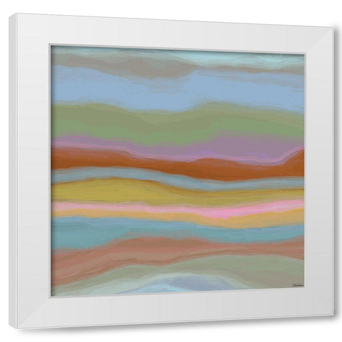 Contours I White Modern Wood Framed Art Print by Tienhaara, Michael