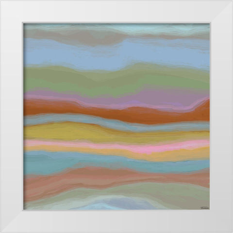 Contours I White Modern Wood Framed Art Print by Tienhaara, Michael