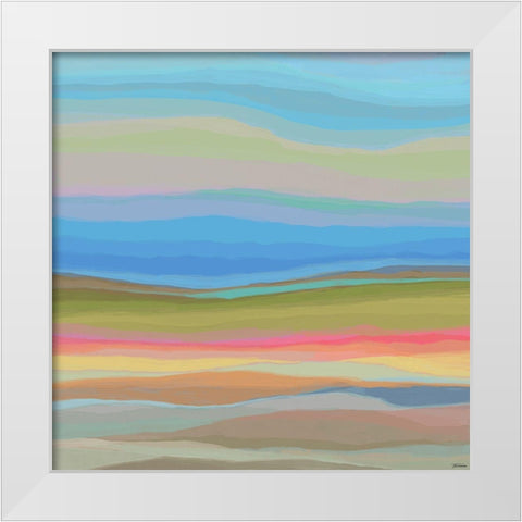 Contours IV White Modern Wood Framed Art Print by Tienhaara, Michael