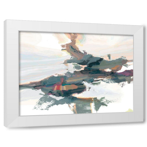 Textures II White Modern Wood Framed Art Print by Tienhaara, Michael