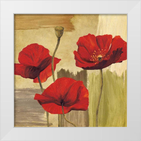 Panneau Printemps II White Modern Wood Framed Art Print by Besson, Nathalie