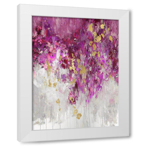 Cascade Magenta White Modern Wood Framed Art Print by Robbins, Nikki