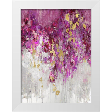 Cascade Magenta White Modern Wood Framed Art Print by Robbins, Nikki