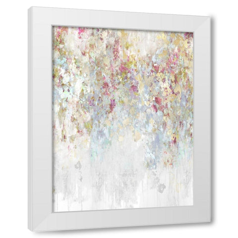 Cascade Magenta and Aqua White Modern Wood Framed Art Print by Robbins, Nikki