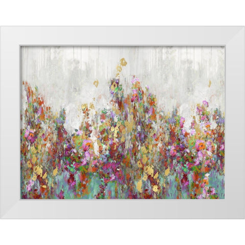Blooming White Modern Wood Framed Art Print by Robbins, Nikki