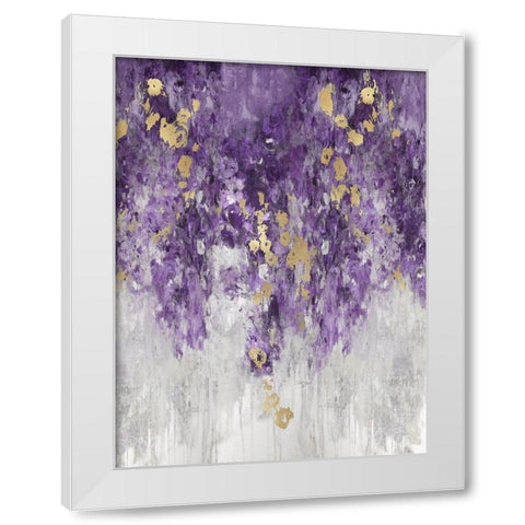Cascading Purple White Modern Wood Framed Art Print by Robbins, Nikki