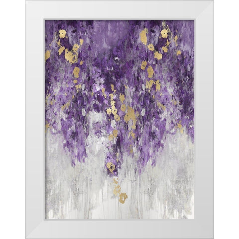 Cascading Purple White Modern Wood Framed Art Print by Robbins, Nikki