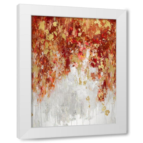 Cascading Fall I White Modern Wood Framed Art Print by Robbins, Nikki