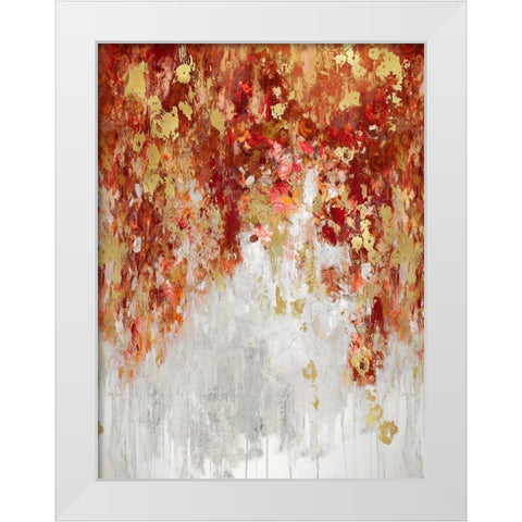 Cascading Fall I White Modern Wood Framed Art Print by Robbins, Nikki