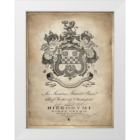 Heraldry I White Modern Wood Framed Art Print by Jeffries, Oliver