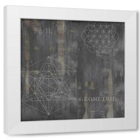 Geometrie III White Modern Wood Framed Art Print by Jeffries, Oliver