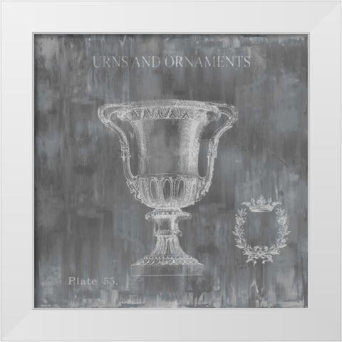 Urns and Ornaments II White Modern Wood Framed Art Print by Jeffries, Oliver