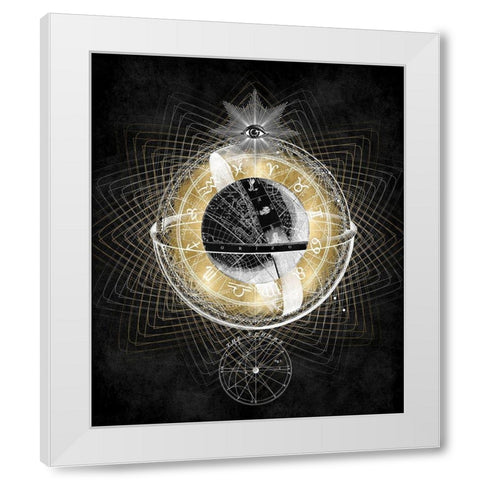 Zodiac Sphere IV White Modern Wood Framed Art Print by Jeffries, Oliver