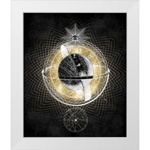 Zodiac Sphere IV White Modern Wood Framed Art Print by Jeffries, Oliver